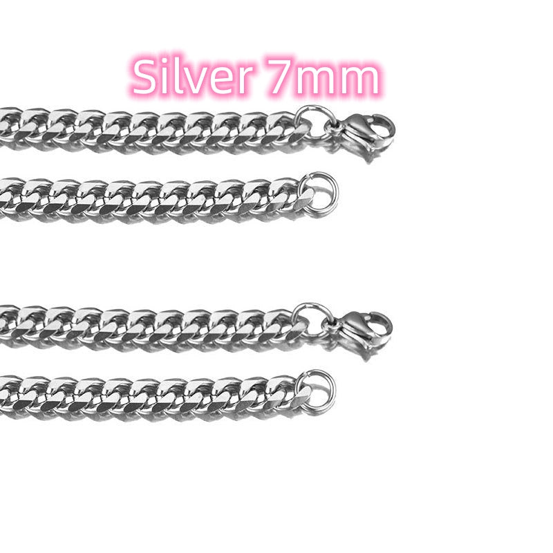 Cold Wind Titanium Steel Cuban Bracelet Men