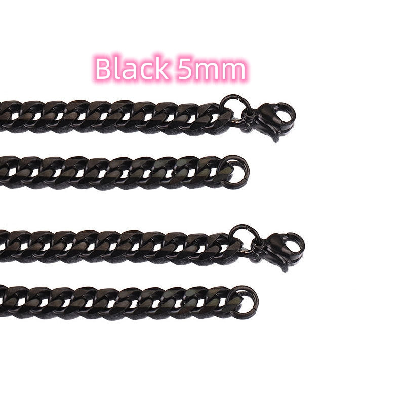 Cold Wind Titanium Steel Cuban Bracelet Men