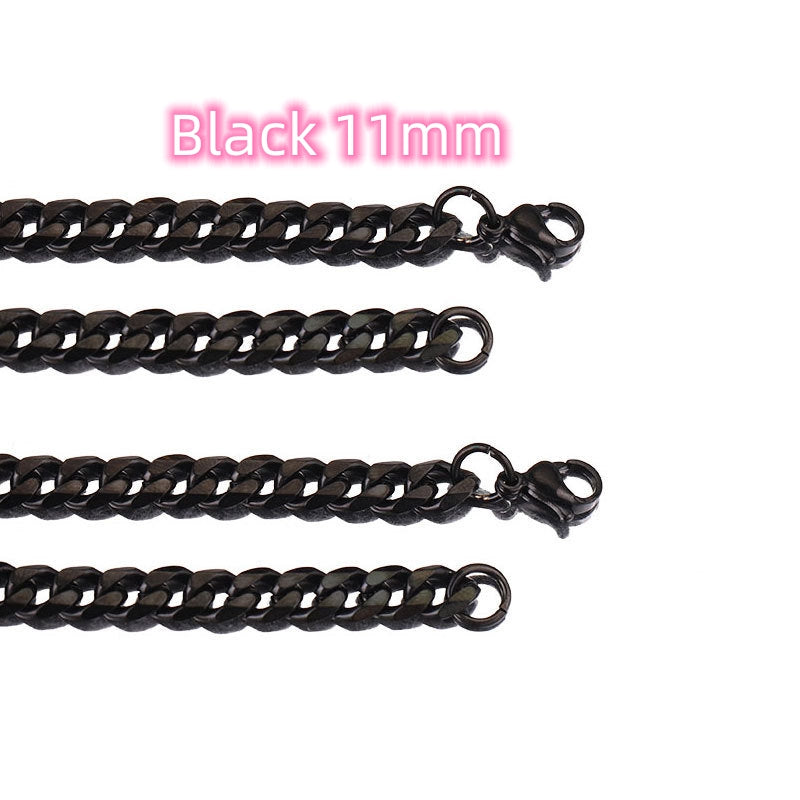 Cold Wind Titanium Steel Cuban Bracelet Men