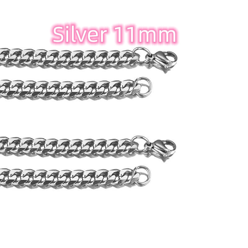 Cold Wind Titanium Steel Cuban Bracelet Men