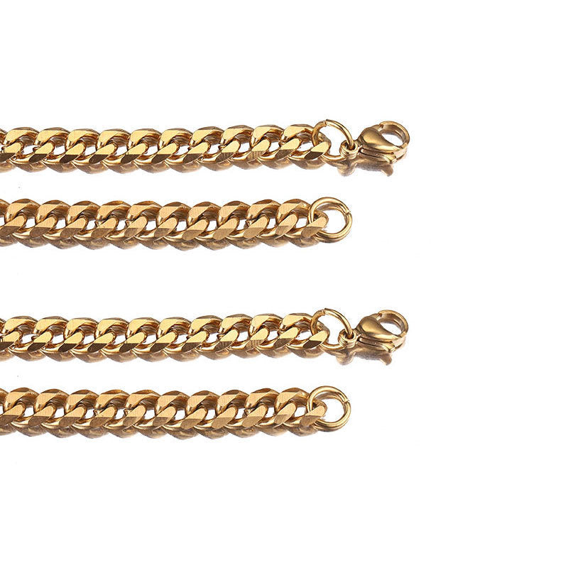 Cold Wind Titanium Steel Cuban Bracelet Men