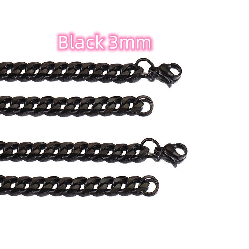 Cold Wind Titanium Steel Cuban Bracelet Men